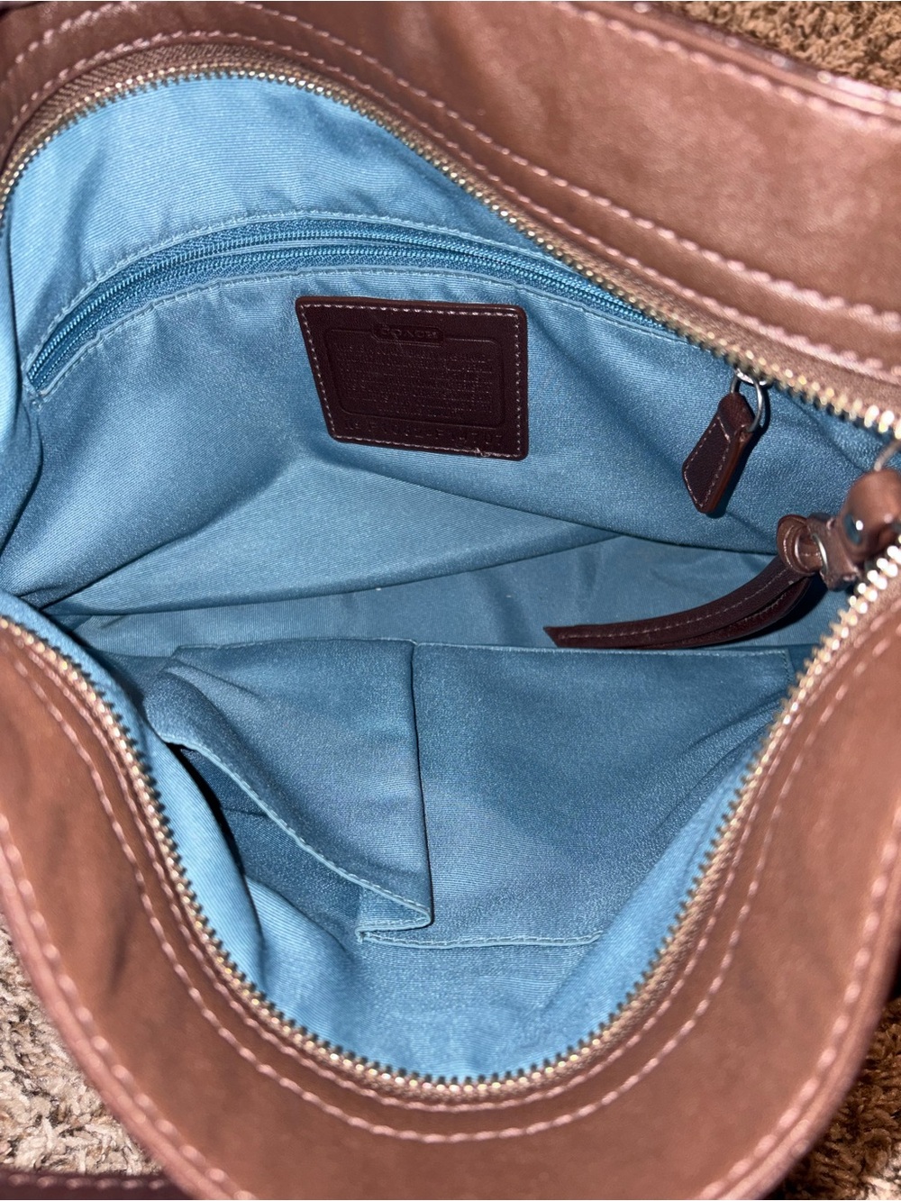 Coach Zoe hobo bag - brown/silver - Picture 4 of 10